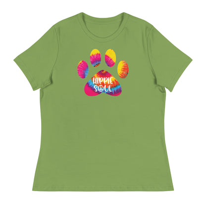 Hippie Soul Paw Print Women's Relaxed T-Shirt