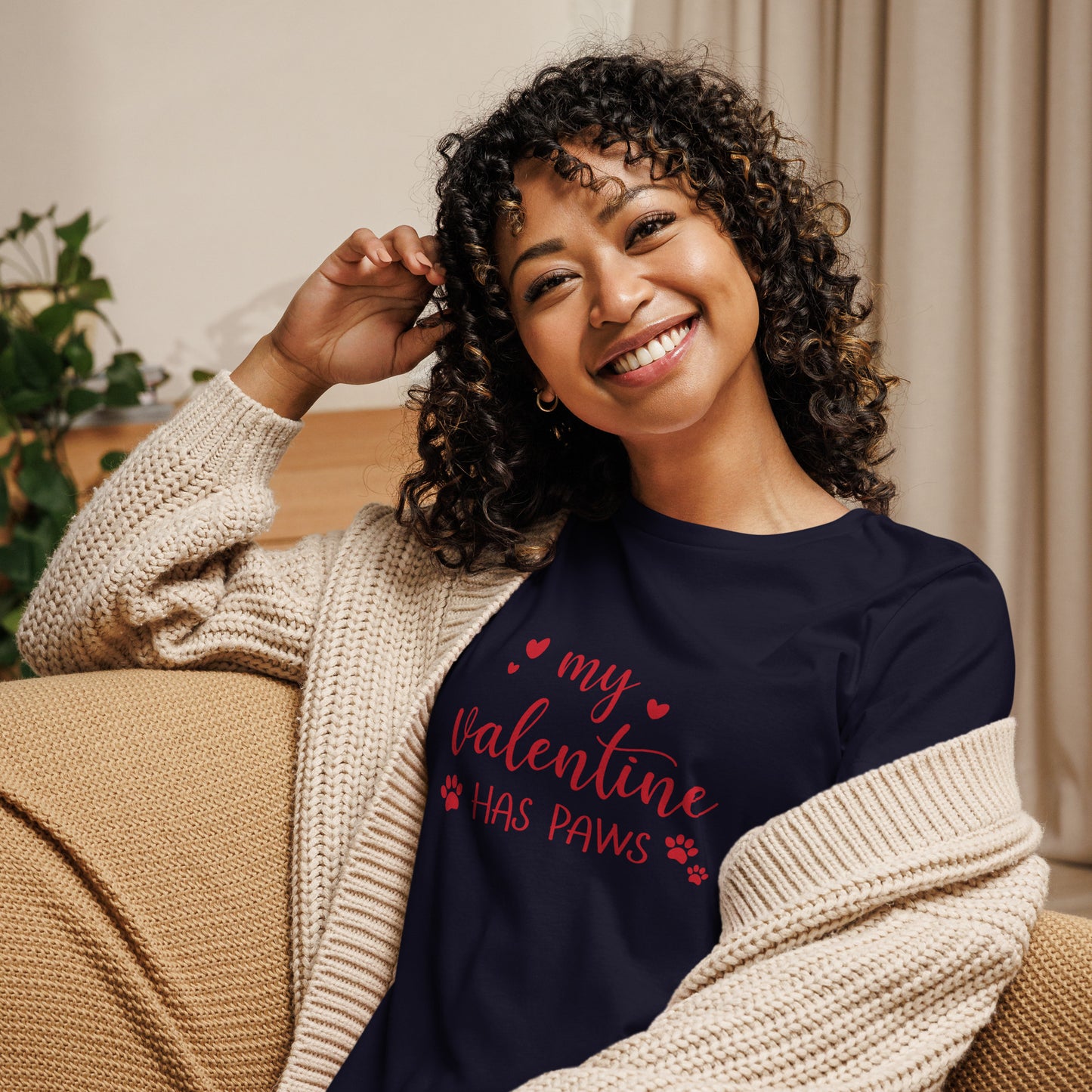 My Valentine Has Paws Women's Relaxed T-Shirt