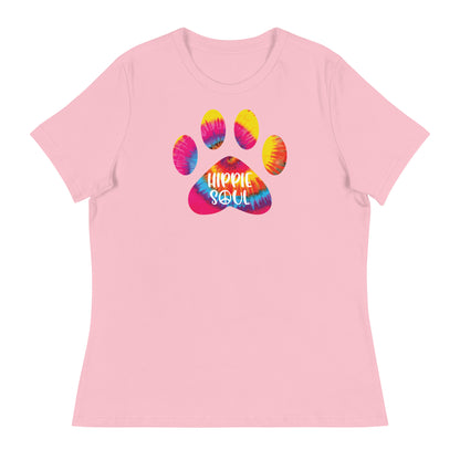 Hippie Soul Paw Print Women's Relaxed T-Shirt