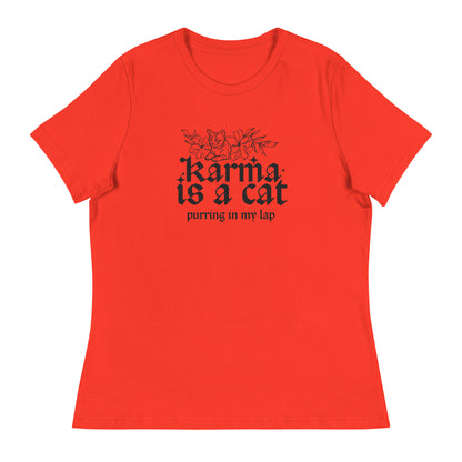 Karma is a Cat Women's Relaxed T-Shirt