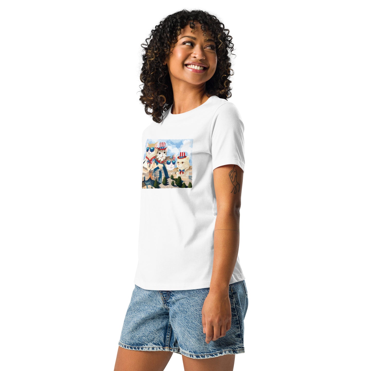 Cat Rushmore Women's Relaxed T-Shirt