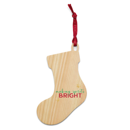 Making Spirits Bright Wooden Ornament