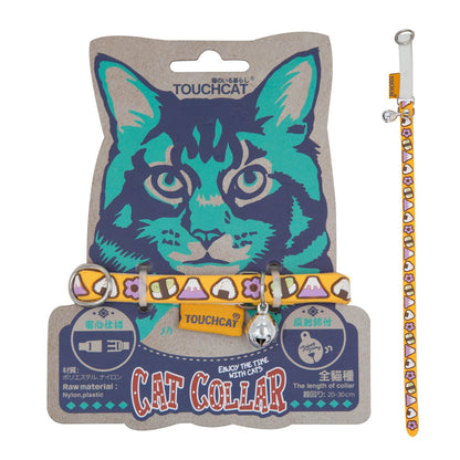 Designer Rubberized Cat Collar with Bell