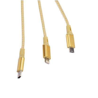 Gold Nylon Charging Cable