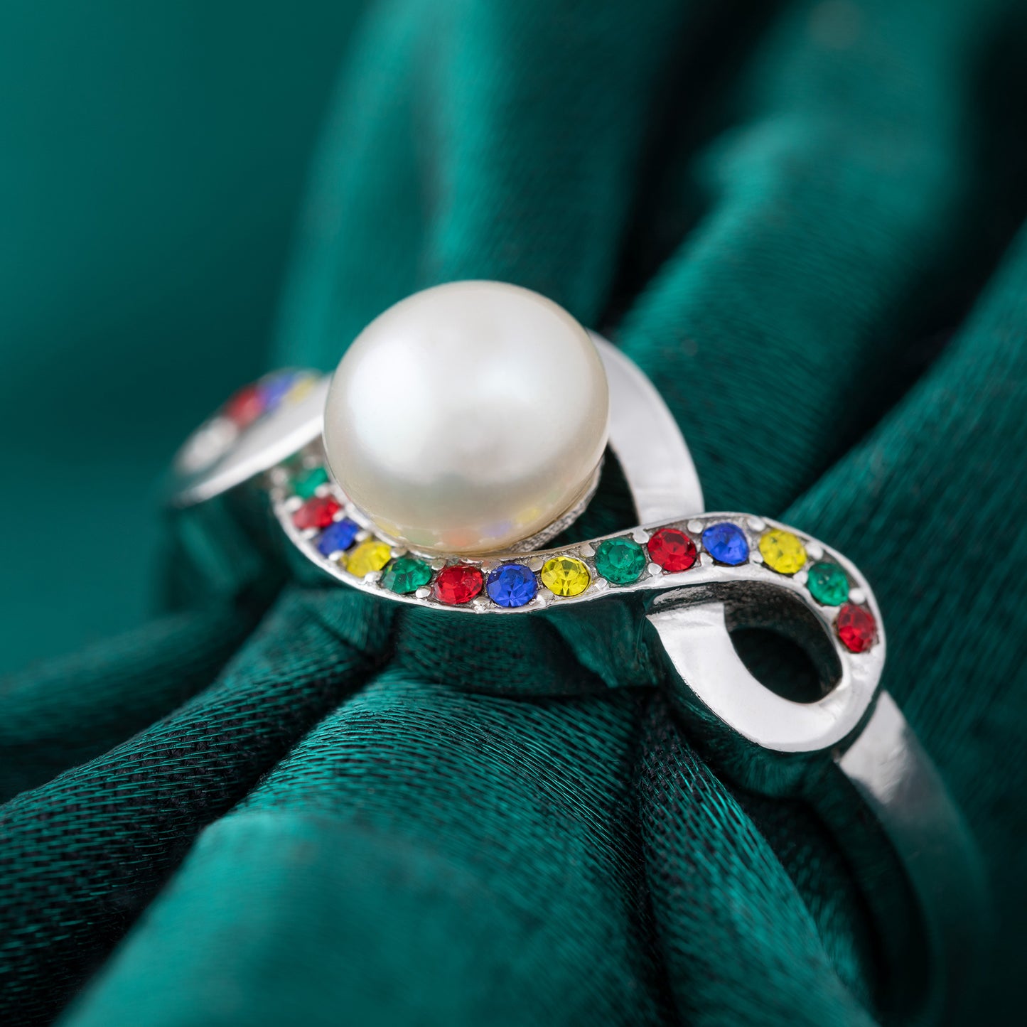 Infinite Hope&trade; Sterling & Pearl Autism Awareness Ring