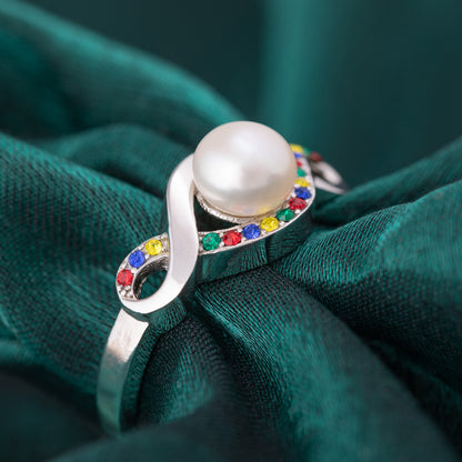 Infinite Hope&trade; Sterling & Pearl Autism Awareness Ring