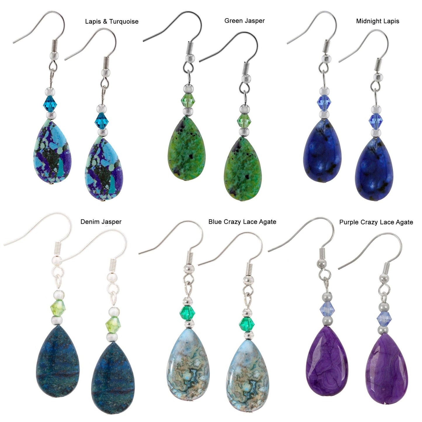 Stone Teardrop Earrings