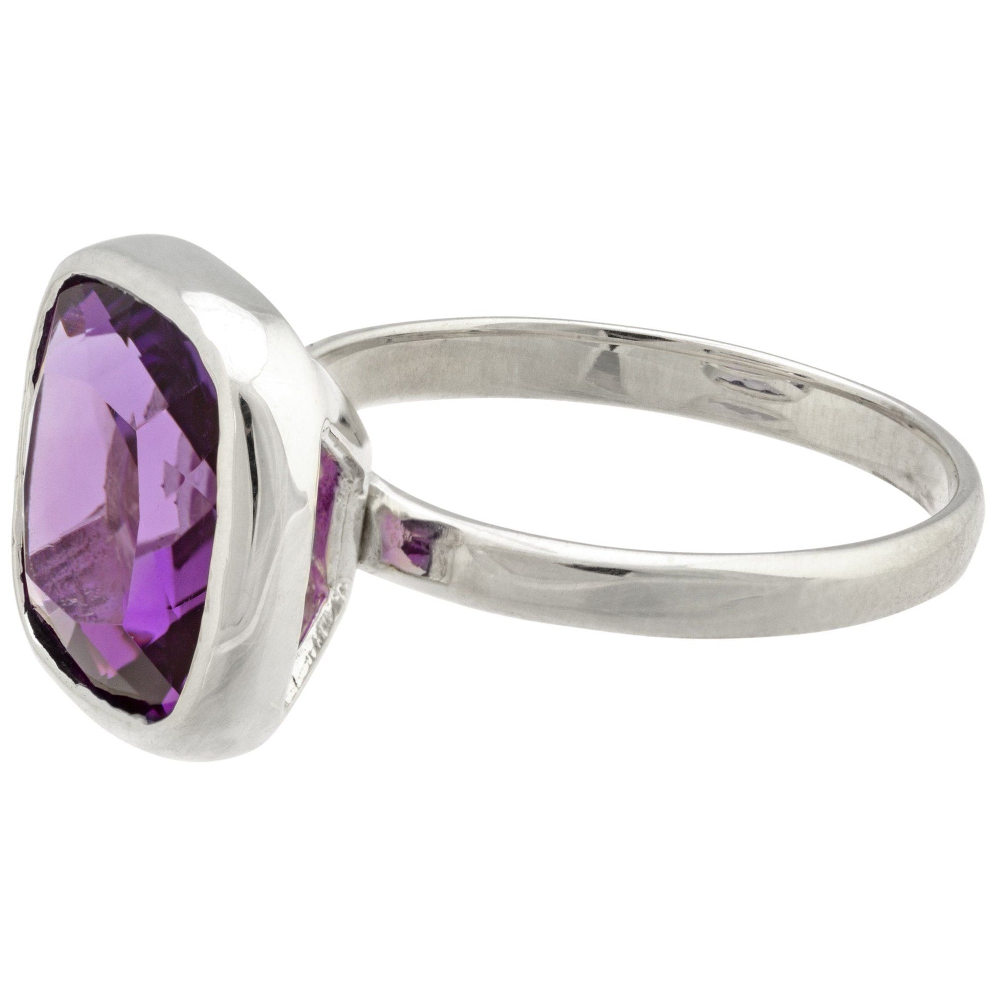 Classic Cut Sterling & Amethyst Ring