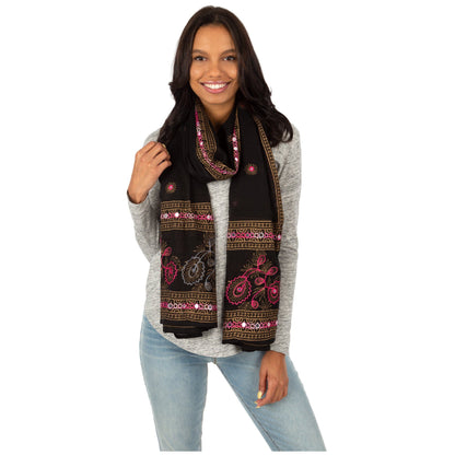 Mirrored Garden Indian Wrap Scarf