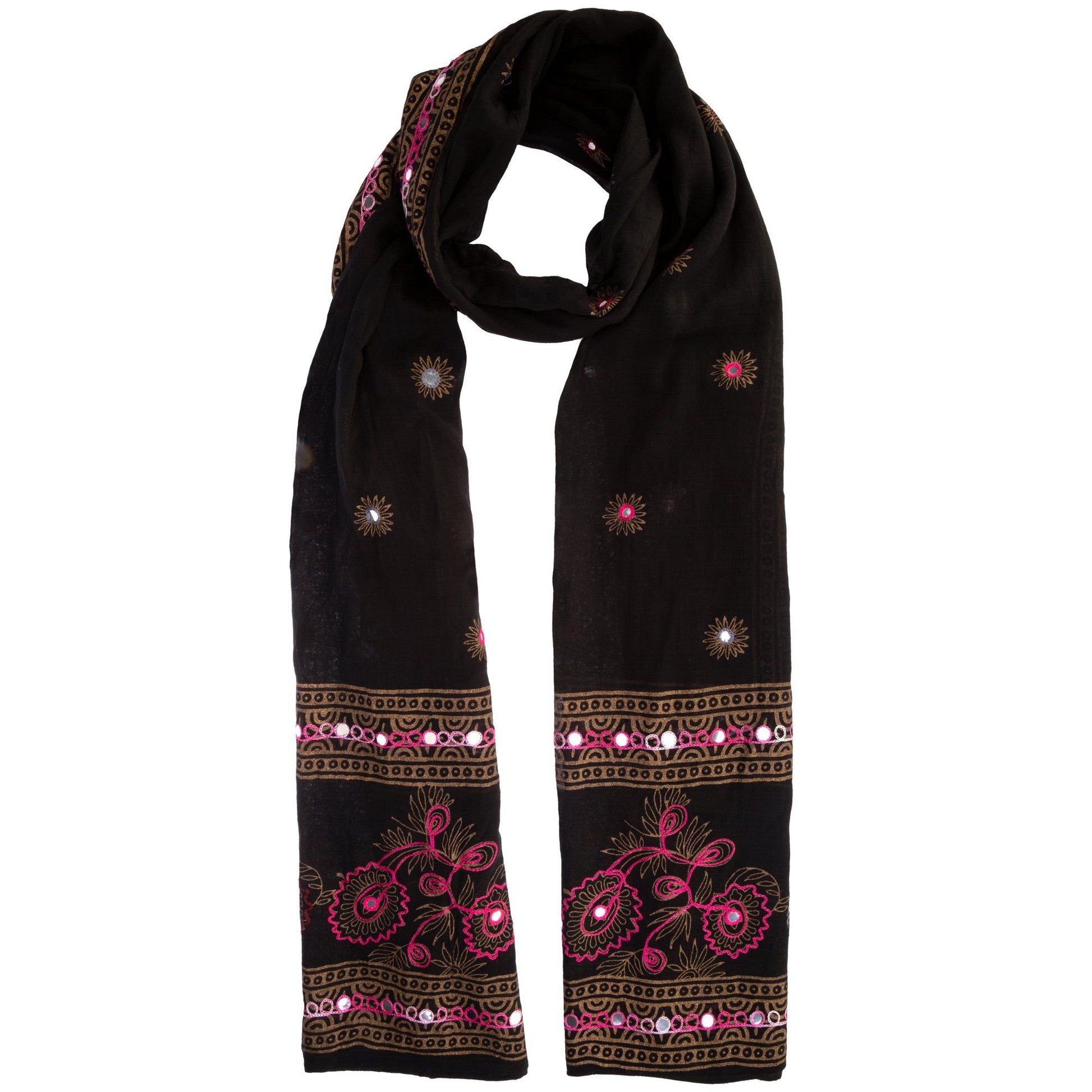 Mirrored Garden Indian Wrap Scarf