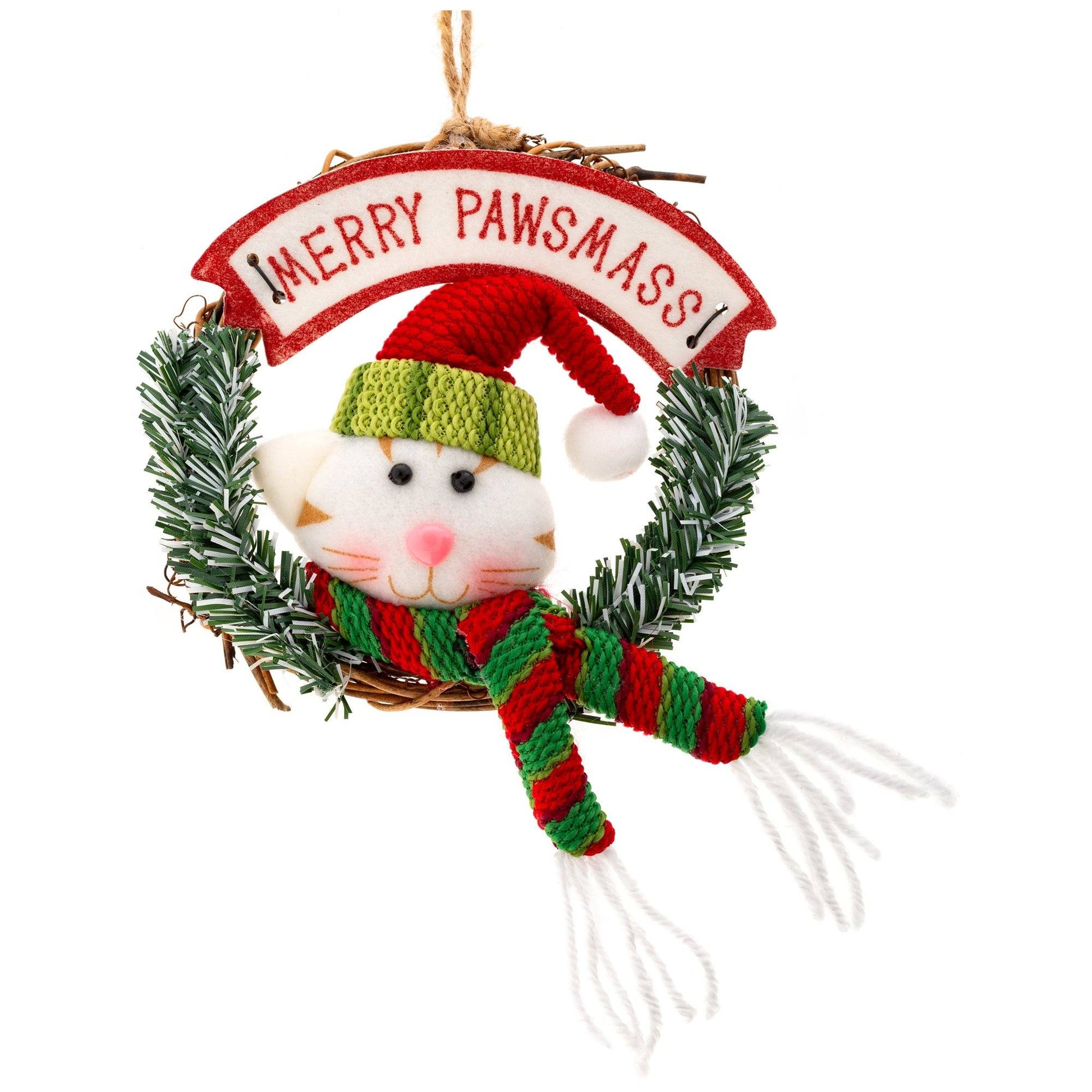 Merry Pawsmass Wreath Ornament