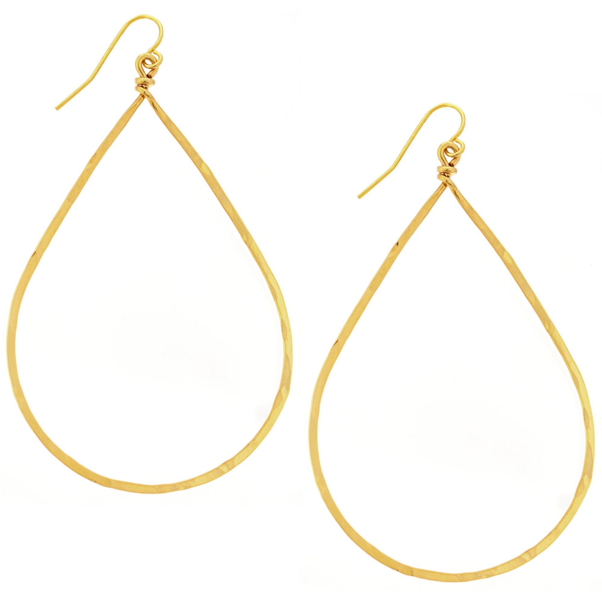 Gold-Plated Teardrop Earrings