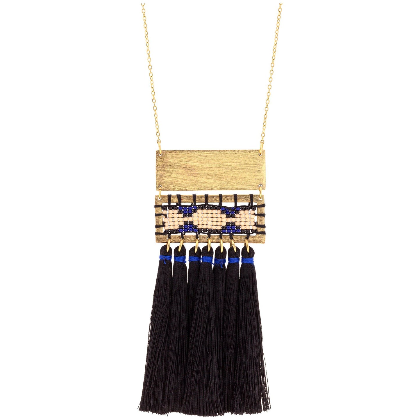 Boho Tassel & Bead Necklace