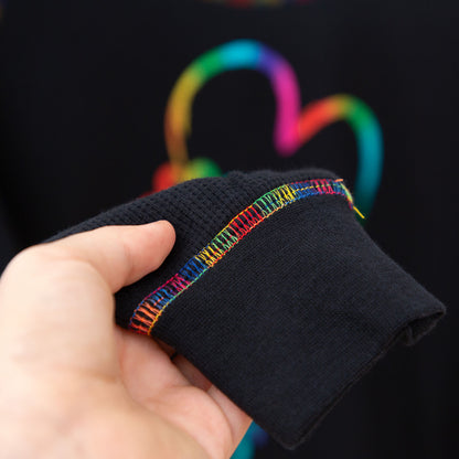 Rainbow Stitch Paw Thermal Long Sleeve Top