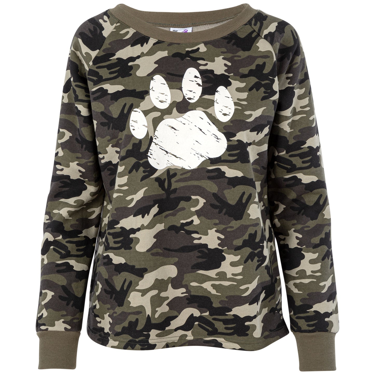 Distressed Paw Camouflage Sweatshirt