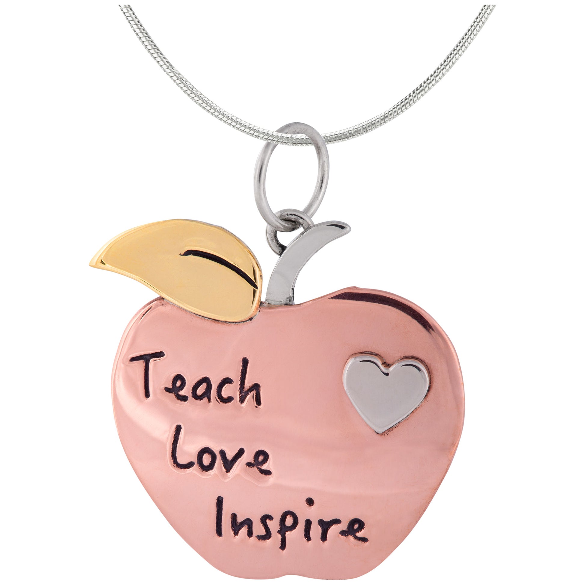 Teacher Appreciation Mixed Metal Necklace