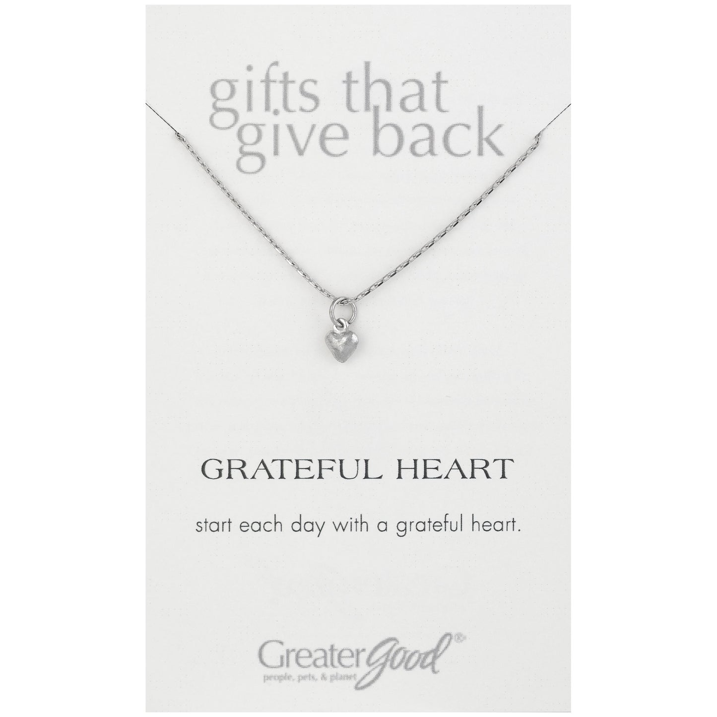 Grateful for the Journey Pewter Necklace