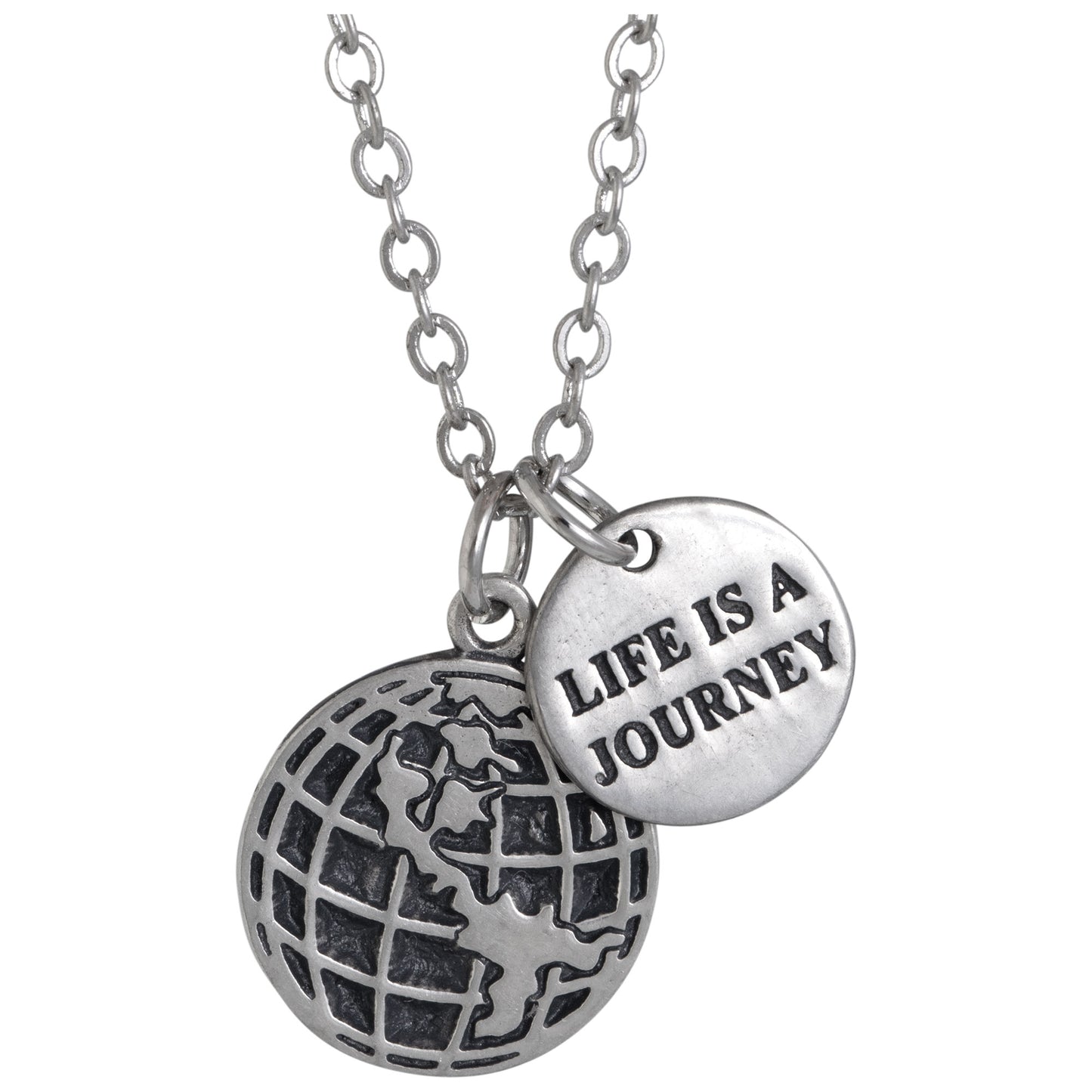 Grateful for the Journey Pewter Necklace