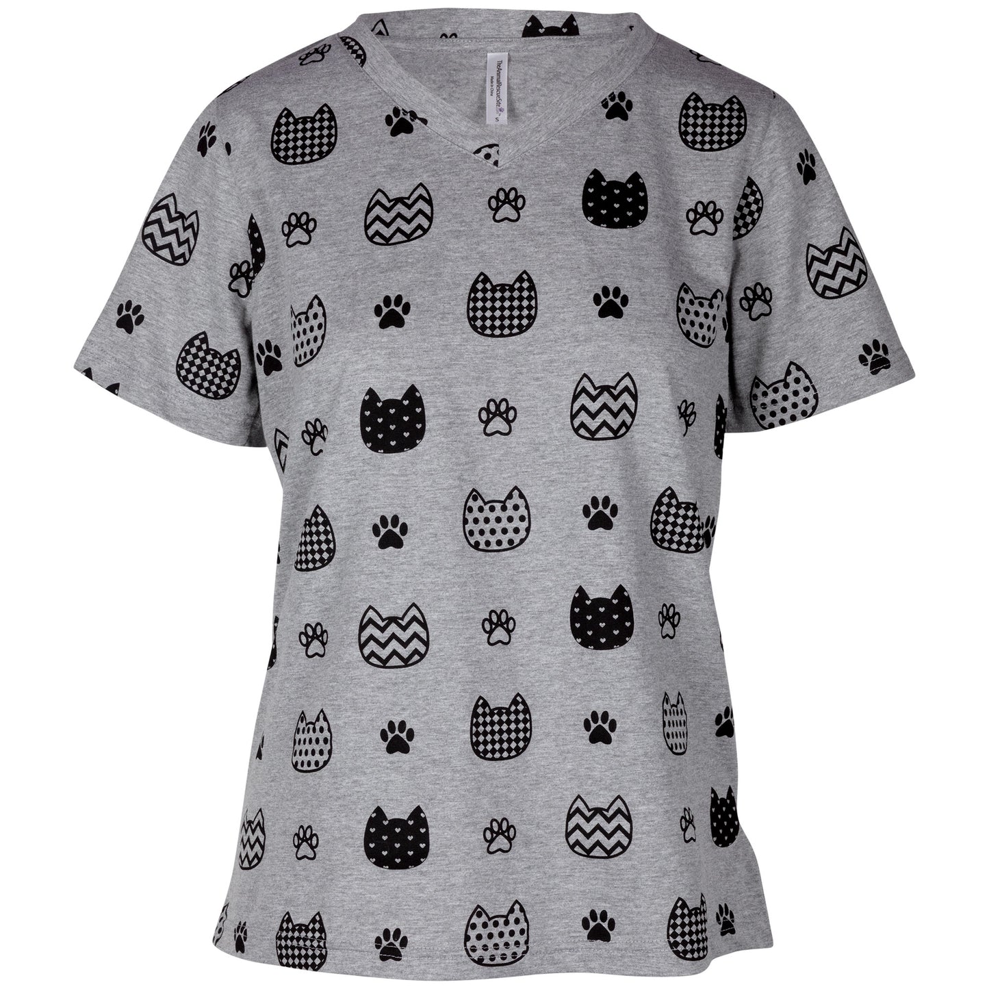 Pets with Prints V-Neck Tee