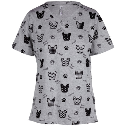 Pets with Prints V-Neck Tee