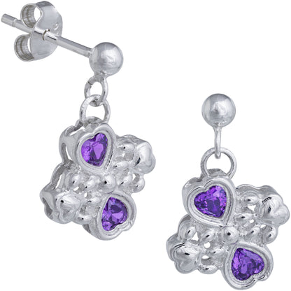 Sterling & Crystals Loved Paws Earrings