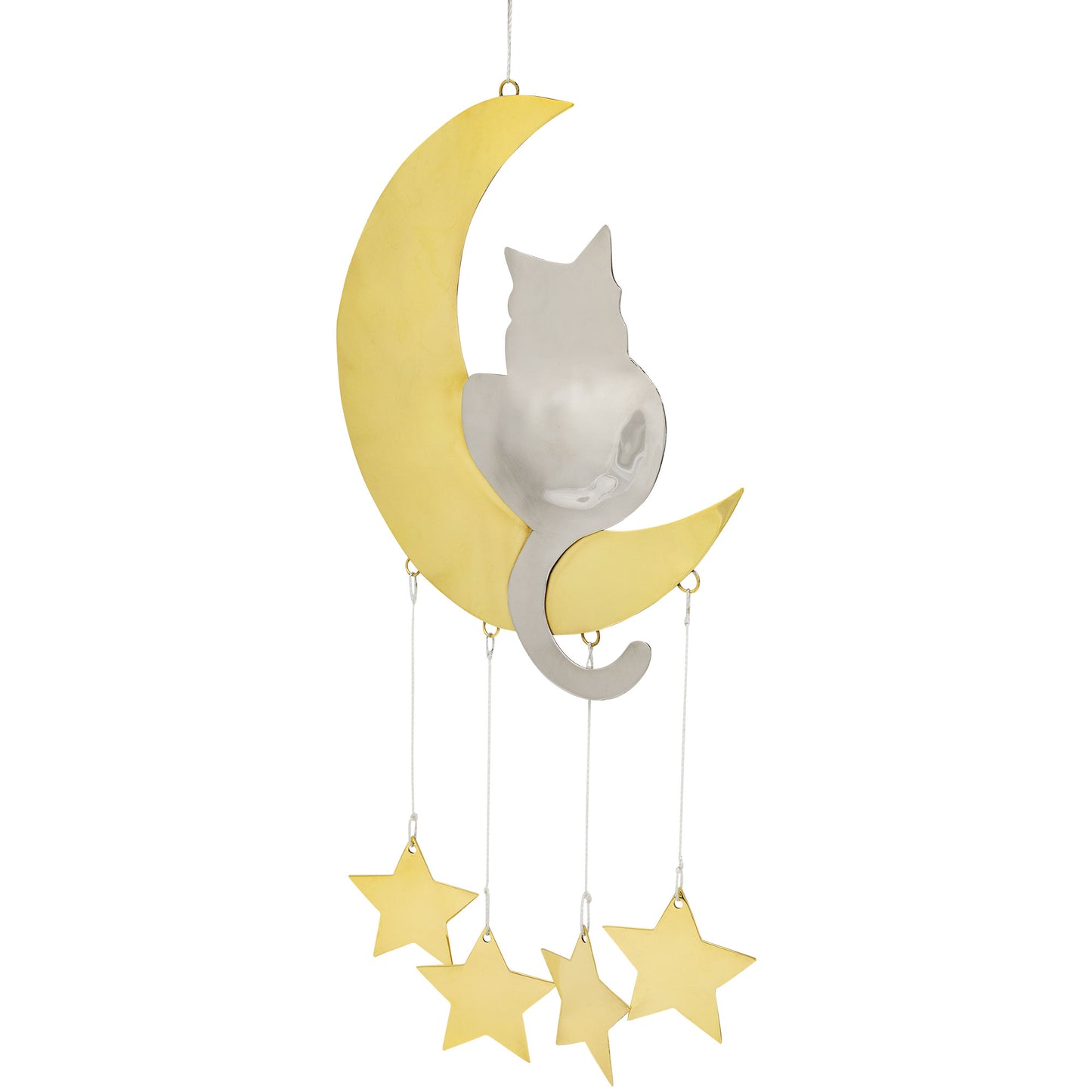 Moonlight Cat Mixed Metal Chime