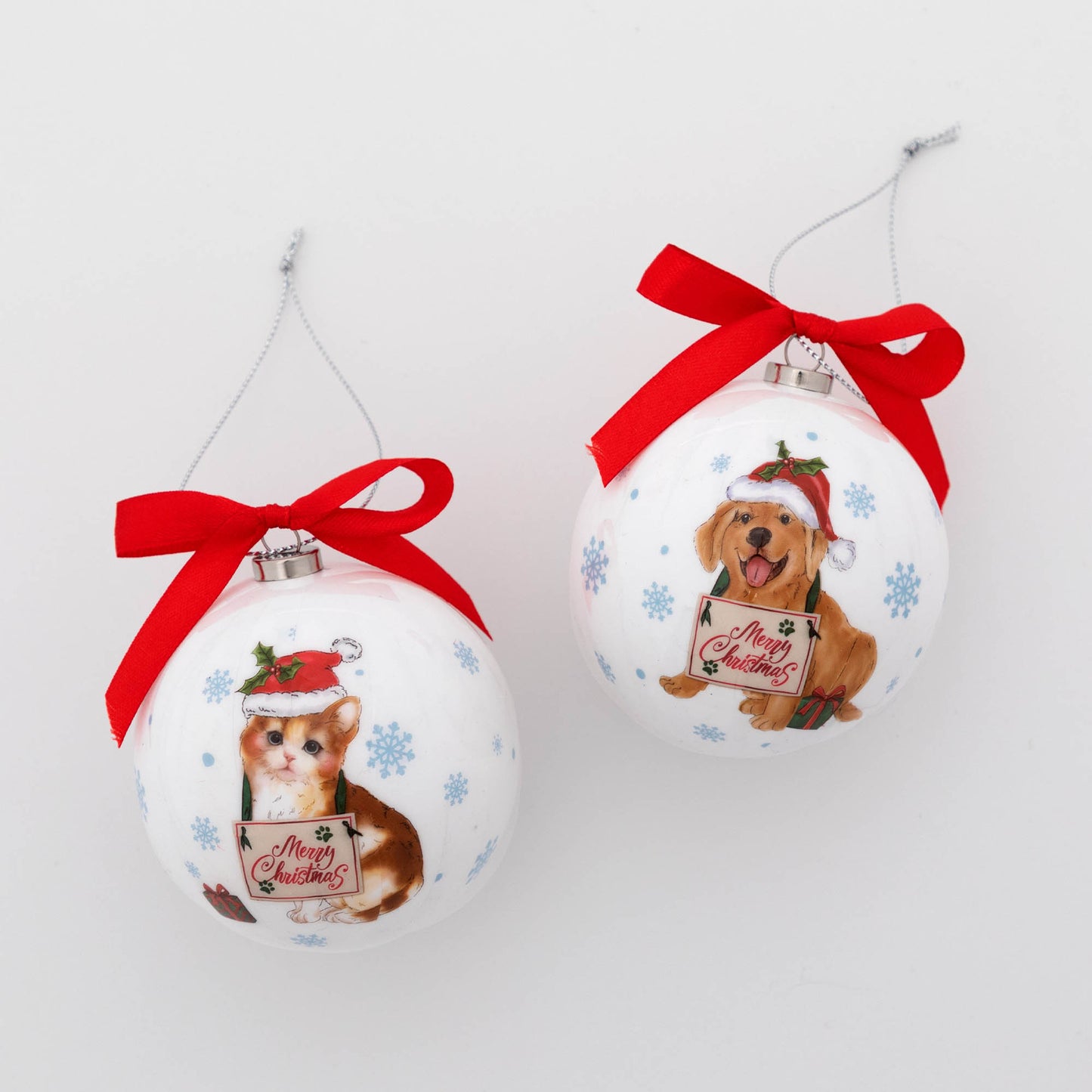 Merry Christmas Pet Ornaments - Set of 6