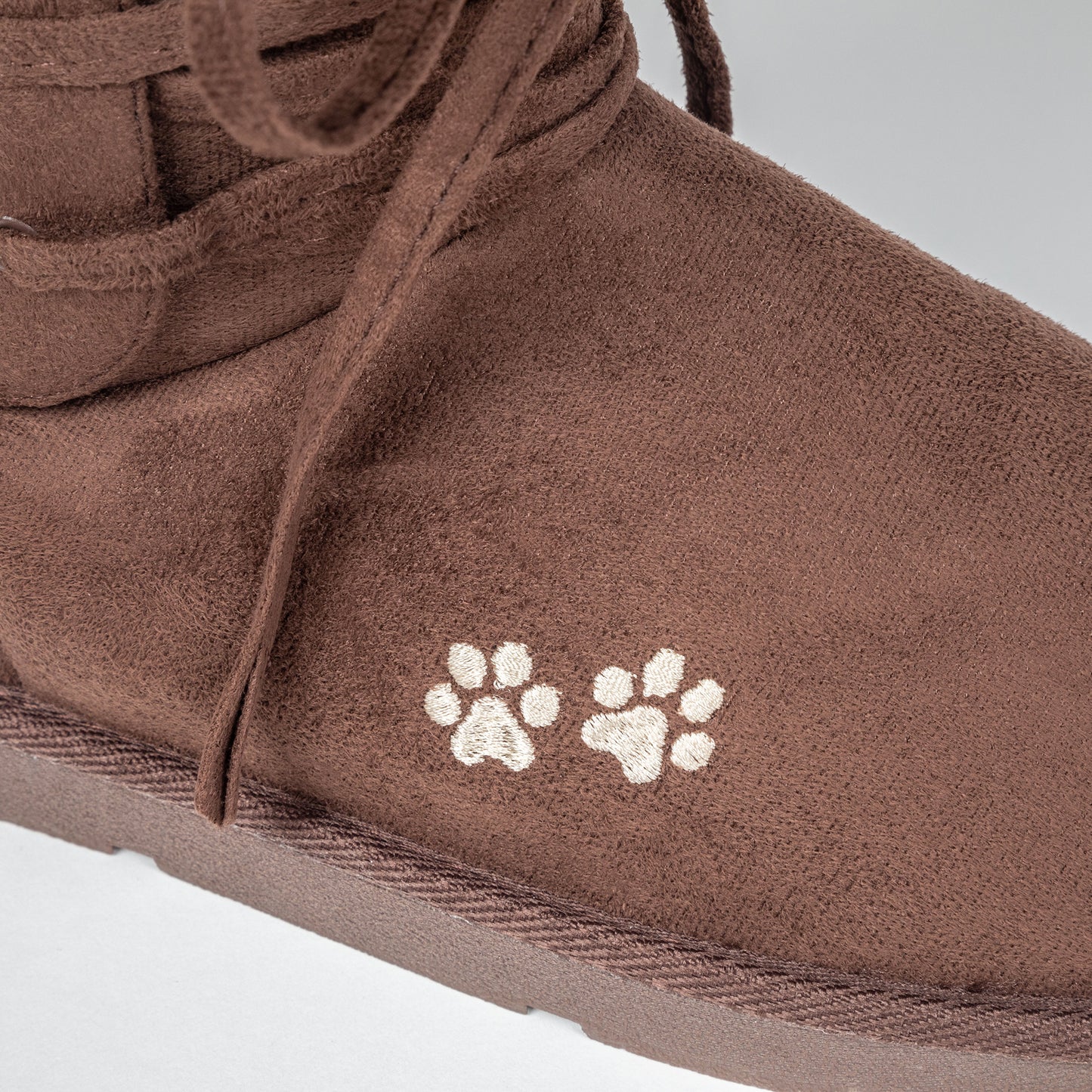 Lace-Up Paw Print Sweater Boots