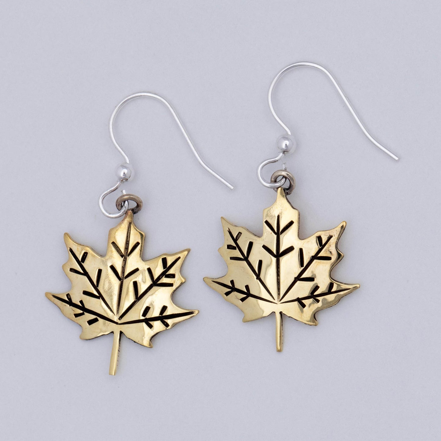 Falling Leaves Mixed Metal Earrings