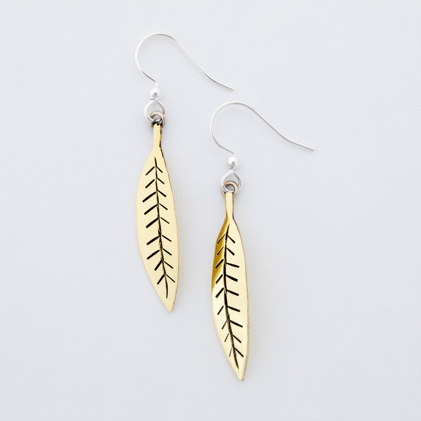 Falling Leaves Mixed Metal Earrings