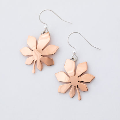 Falling Leaves Mixed Metal Earrings