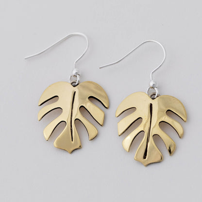 Falling Leaves Mixed Metal Earrings