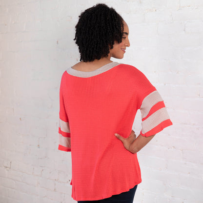 V-Neck Coral Thermal Top