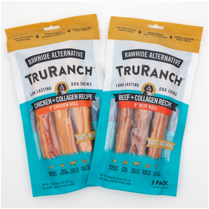 TruRanch&reg; 9-inch Collagen Roll - 3 Pack