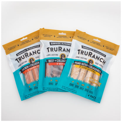 TruRanch&reg; 6-inch Collagen Roll - 4 Pack