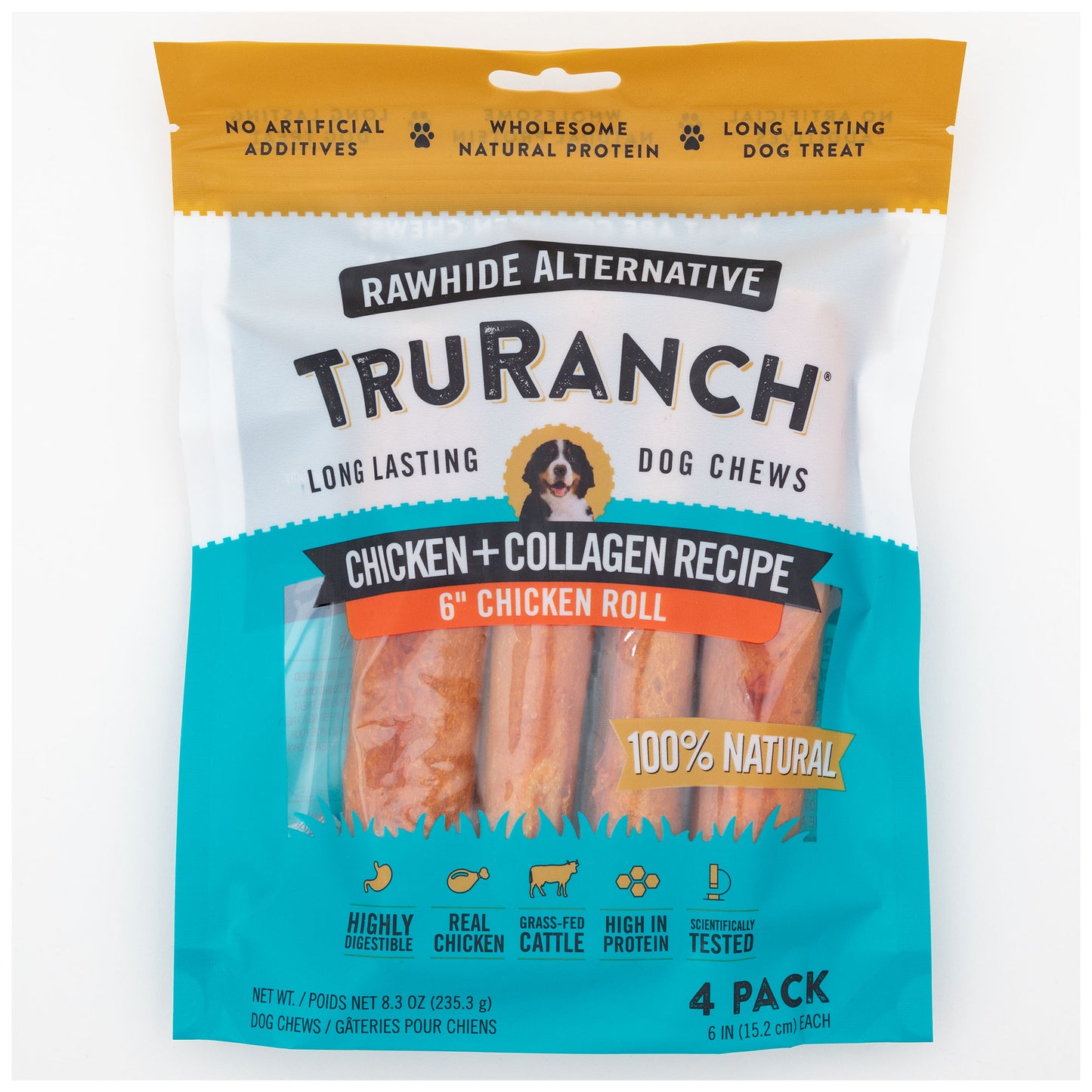 TruRanch&reg; 6-inch Collagen Roll - 4 Pack