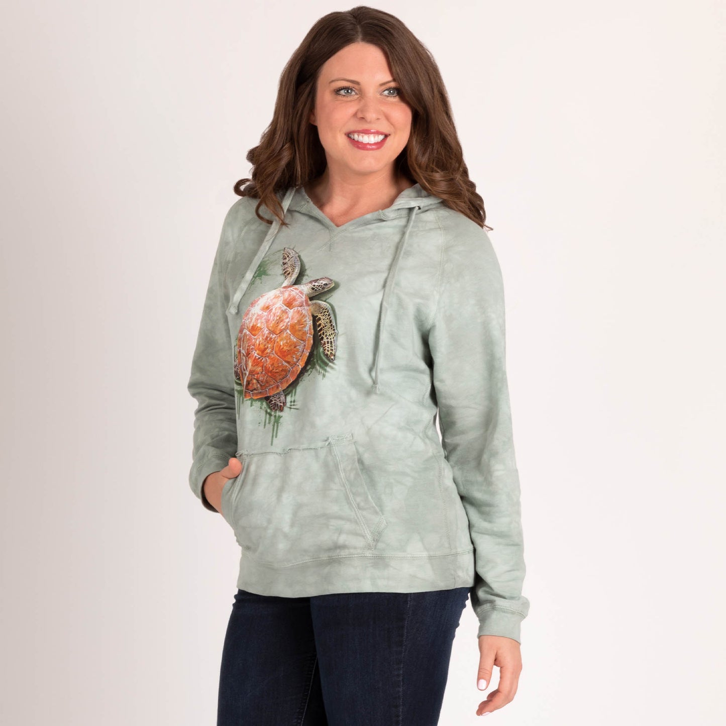 Turtle Tie-Dye Women's Pullover Hoodie