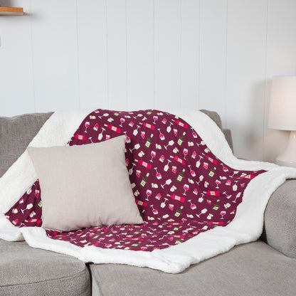 Cozy Fun Plush Sherpa Fleece Blanket - 45-inch x 50-inch