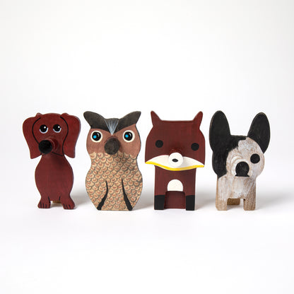 Animal Noses Wooden Glasses Holder