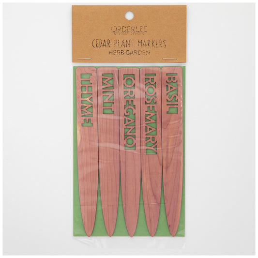 Cedar Plant Markers - Set of 5