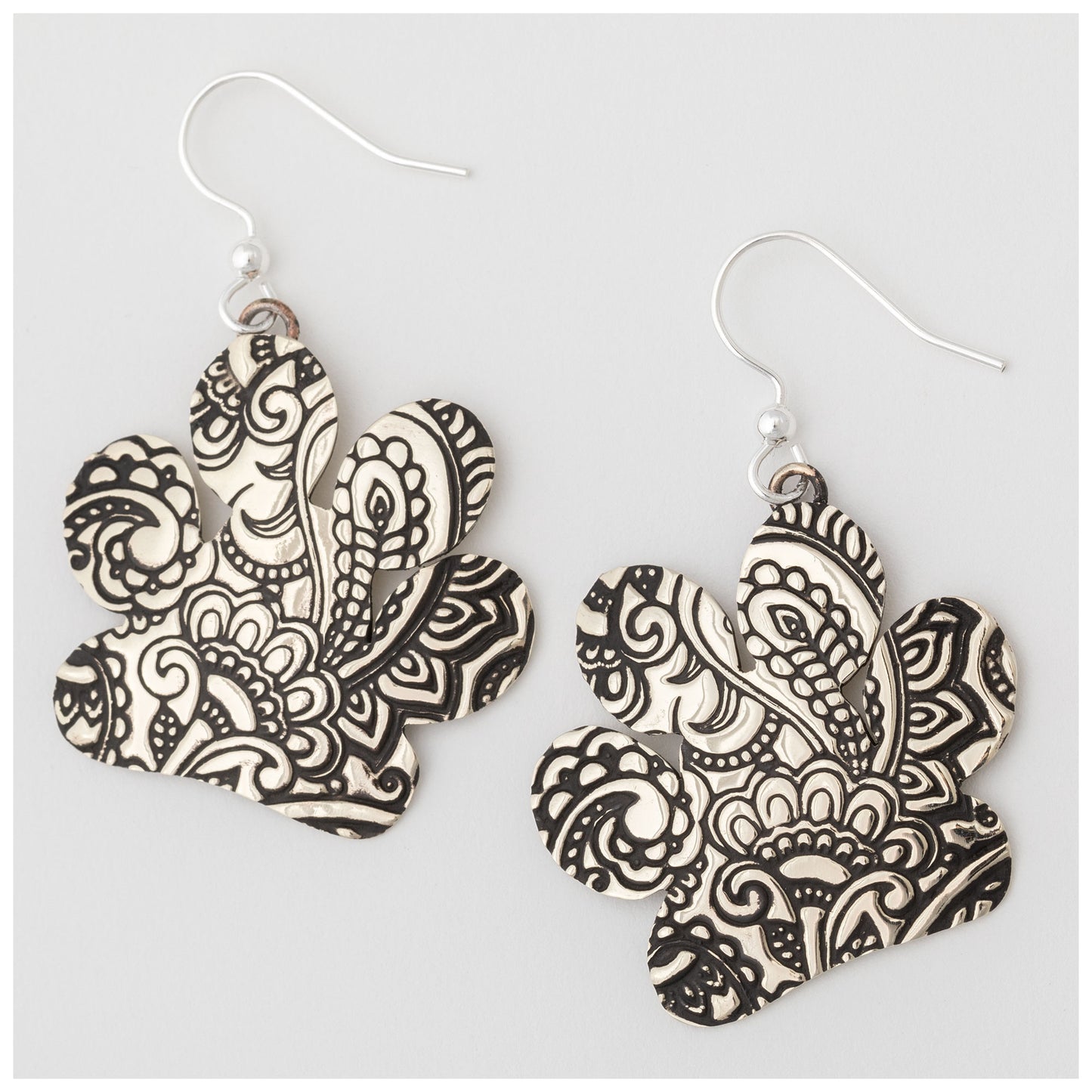 Paisley Paws Mixed Metal Earrings