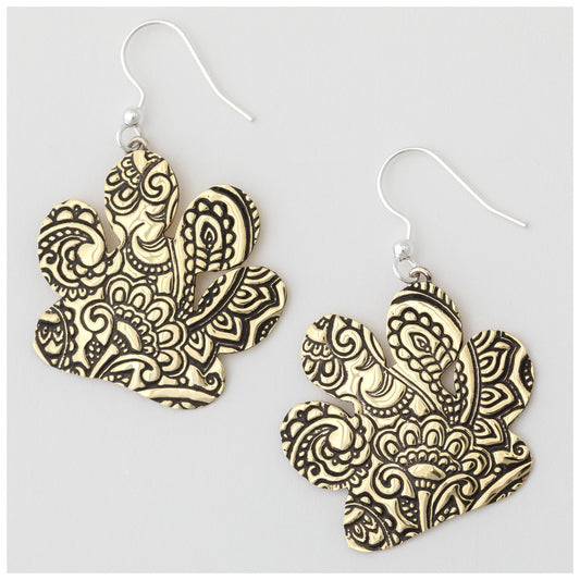 Paisley Paws Mixed Metal Earrings