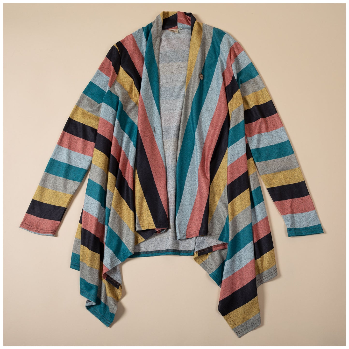 Colorful Stripes Open Cardigan