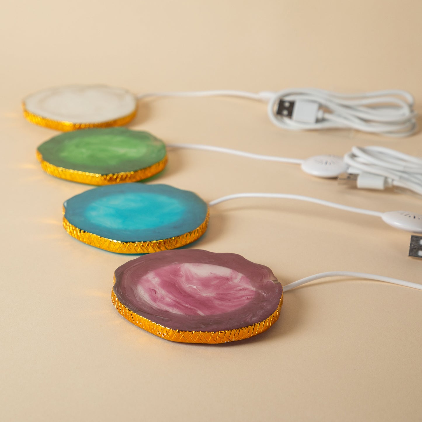 Wireless Charging Agate Crystal Pad