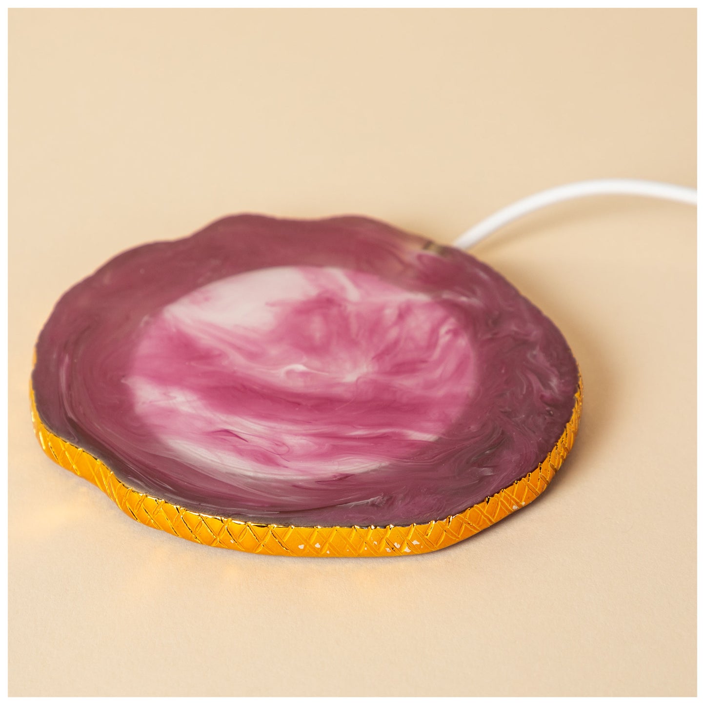 Wireless Charging Agate Crystal Pad