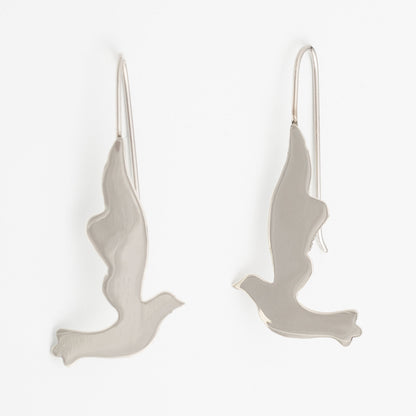 Dove Silhouette Sterling Earrings