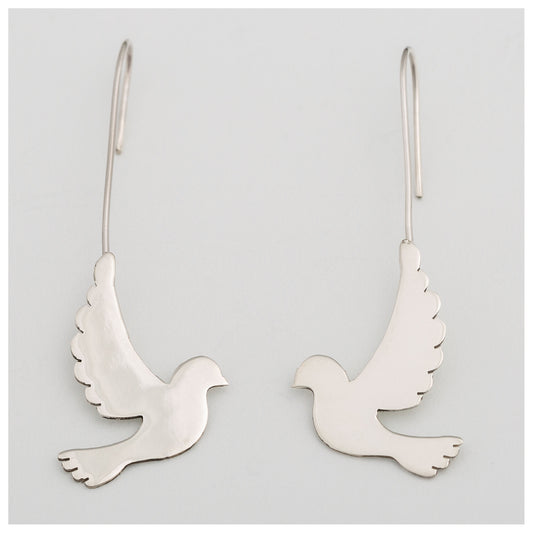 Dove is in the Air Sterling Earrings