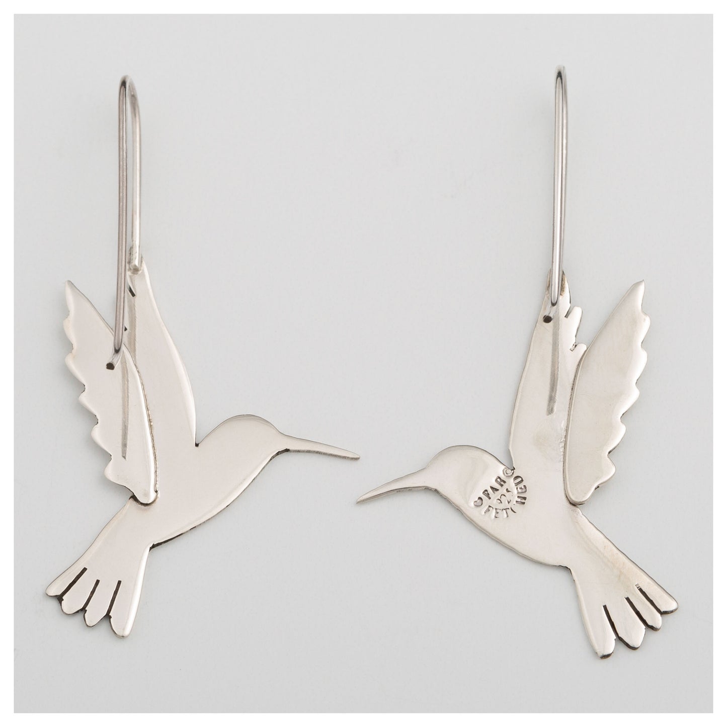 Flying Hummingbird Sterling Earrings