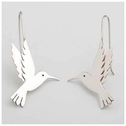 Flying Hummingbird Sterling Earrings