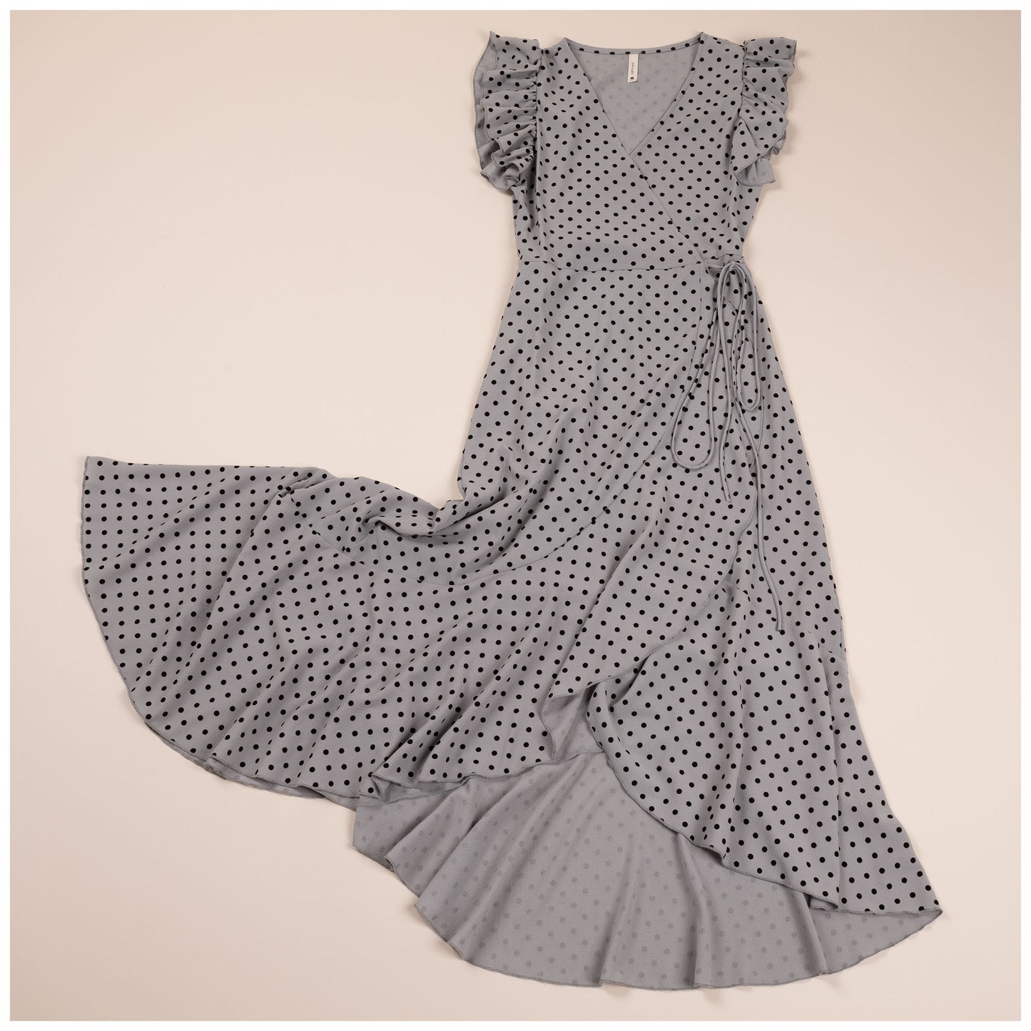 Polka Dot Maxi¬†Wrap¬†Dress